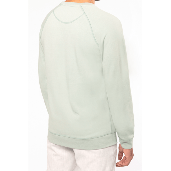 Kariban | Men's organic sweatshirt with a round neckline and raglan sleeves